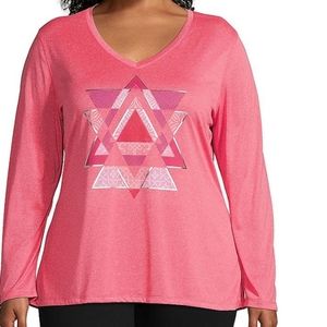 Plus Size Just My Size Graphic Cool/Dri Performance Top